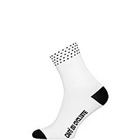 НОСКИ CAFE DU CYCLISTE белые/черный горошек