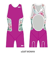 Костюм для триатлона Z3R0D osuit Racer Hawaiian pink женский